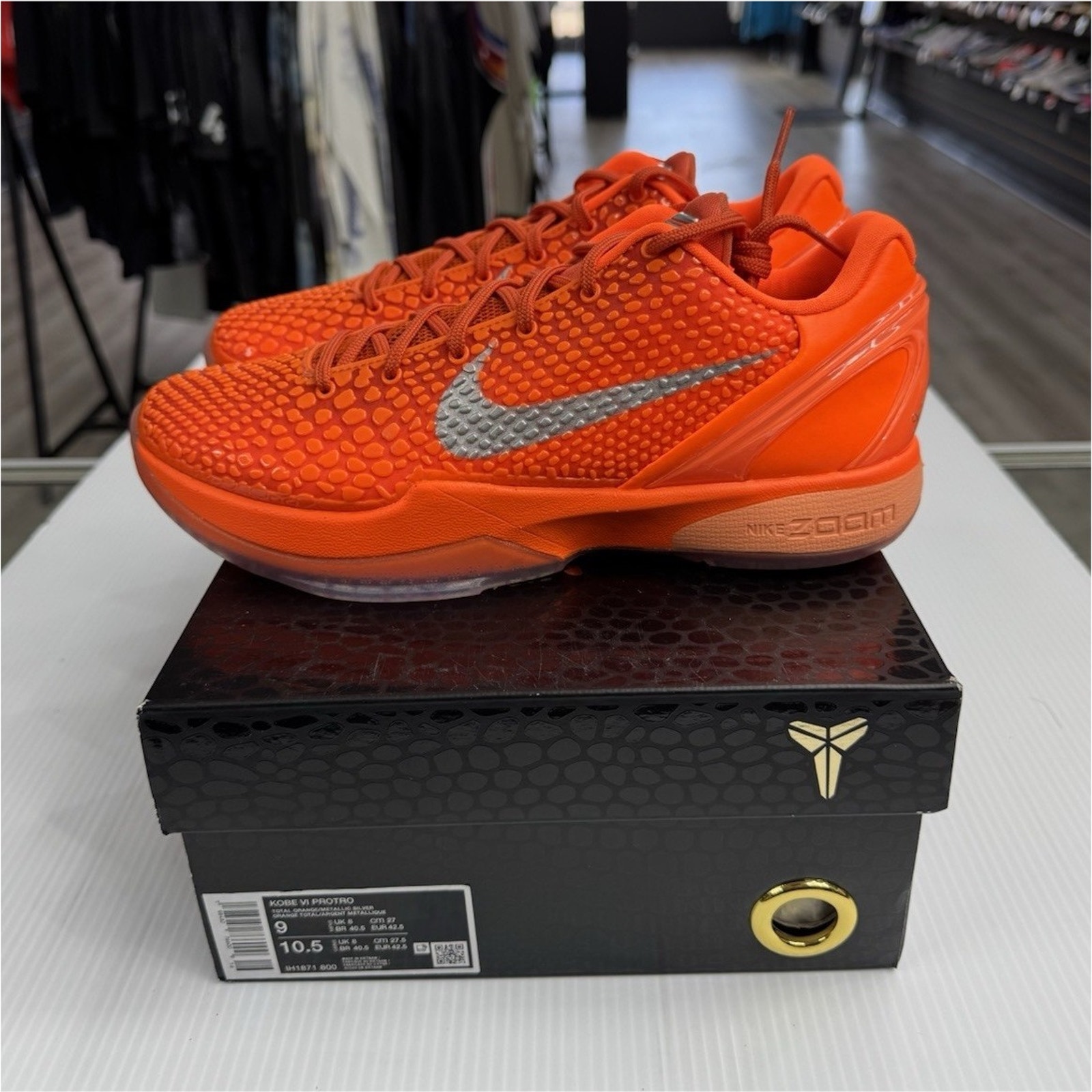 Size 9 - Nike Zoom Kobe 6 Protro Total Orange Ih1871-800 2025